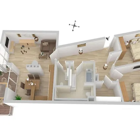 Auszeit, Yoga-apartment Mit Kamin & Balkon In Der Hafenresidenz